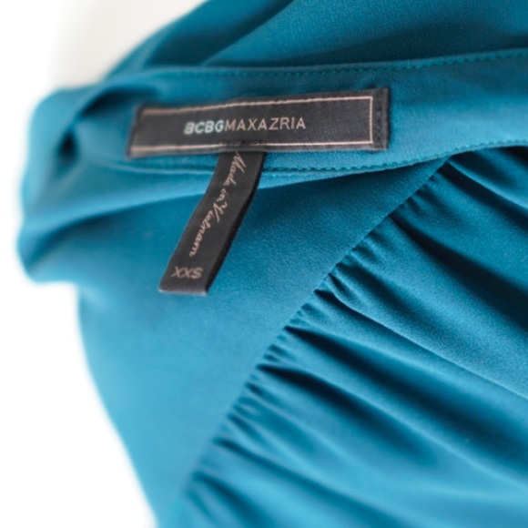 BCBG MaxAzria Tunic Blouse - Teal Blue - Size XXS fits 0-2 - Picture 3 of 9